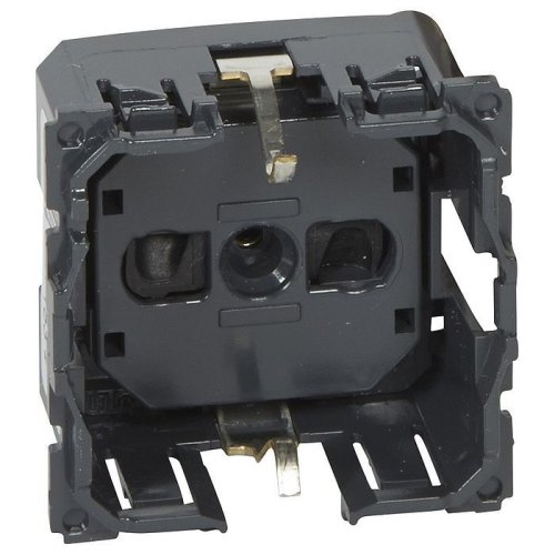 Розетка с заземлением без накладки без рамки Legrand Celiane 1-м. шторки картинка